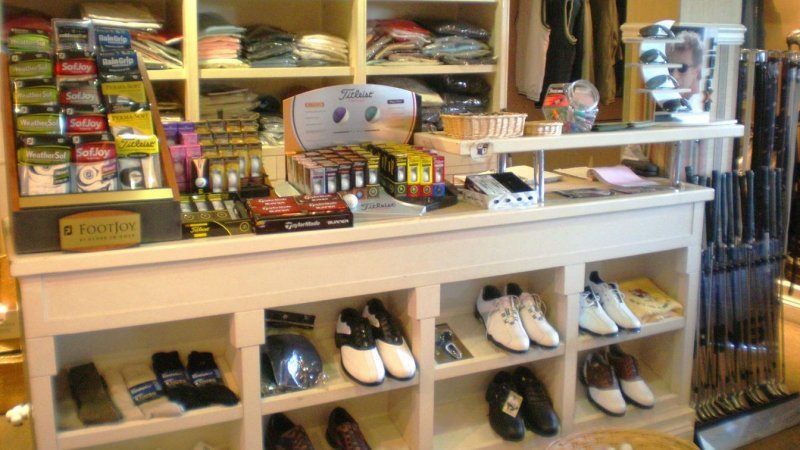 Inside the pro shop